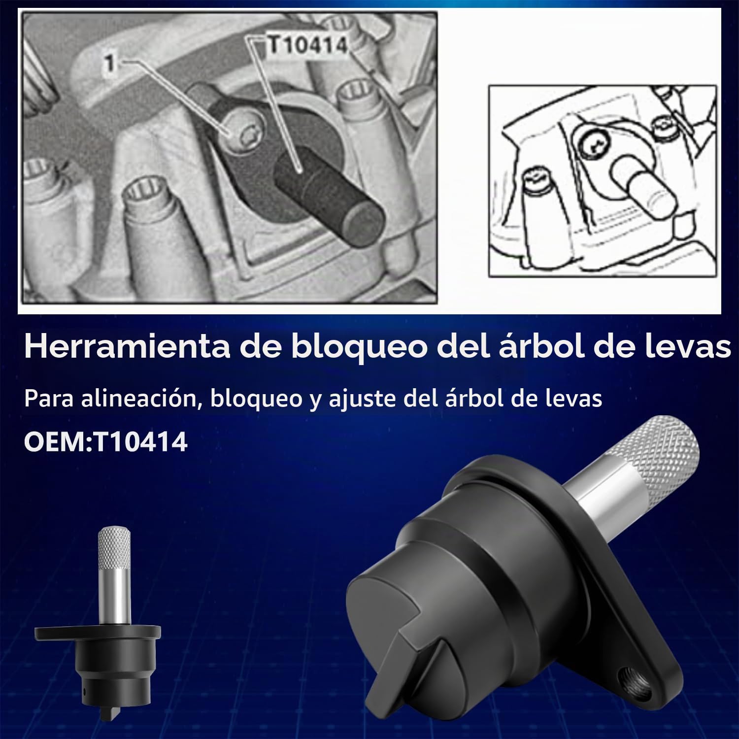 ZKTOOL 8 piezas Kit de Herramientas de Distribución de Alineación del Árbol de Levas del Motor, Compatible con Audi VW Skoda 1.4 1.6 FSI 1.2 1.4 TFSI, OEM T10171A T10170, Equipo de Ajuste del Cigüeñal