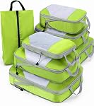 Meowoo Compression Packing Cubes Travel Organizer 7 Set, Ripstop Mesh Travel Organizers for Luggage Multi-Functional Ultralight Expandable Packing Cubes for Carry-on Luggage, Travel, Backpack