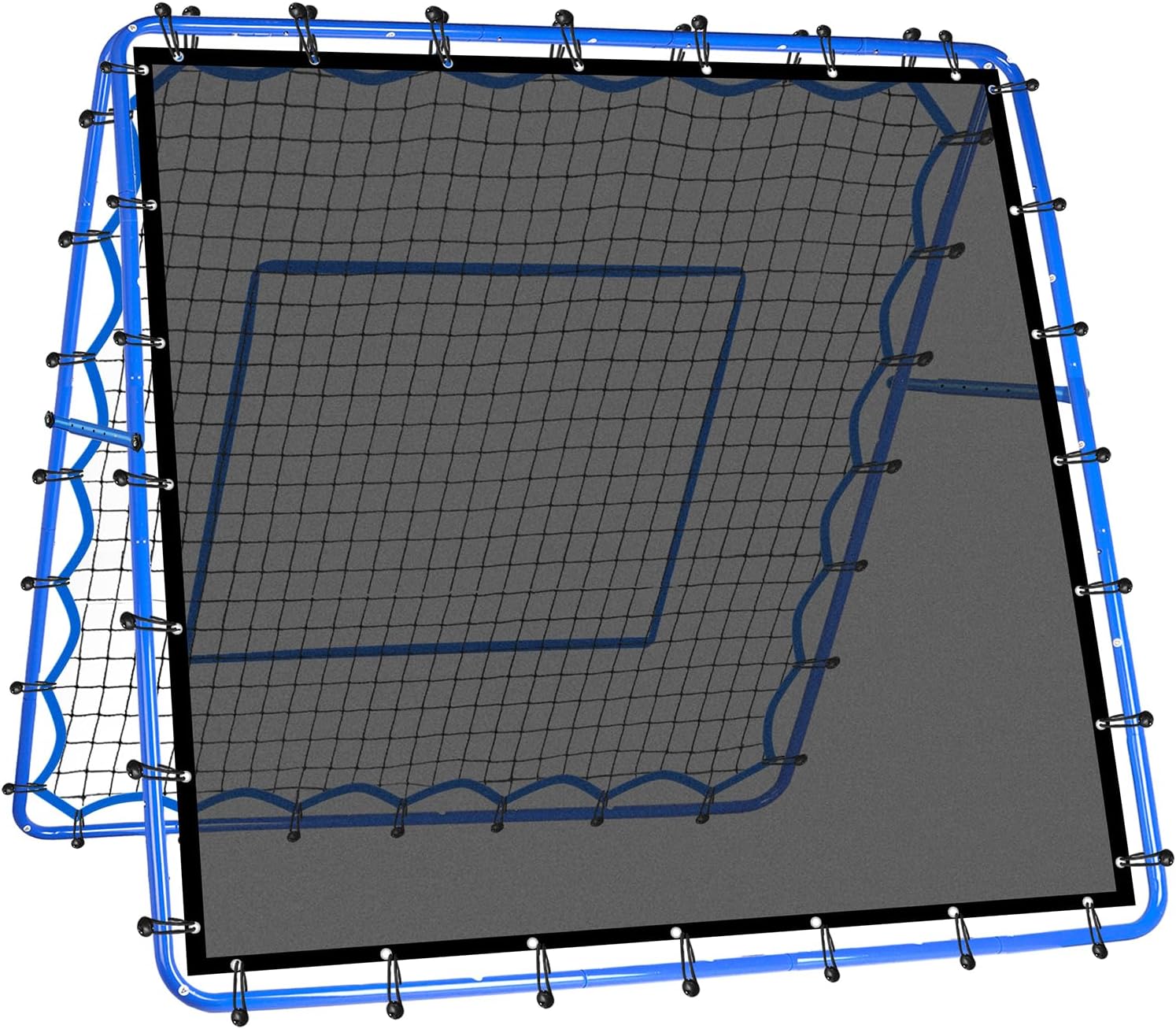 Soccer Baseball Volleyball Rebounder Net, Quick-Switch Angle Dual-Sided/Dual/Three Mode Goal Net Multi-Sport Pitchback Rebound for Control, Passing Practice, Easy Setup Bounce Back Training Gifts