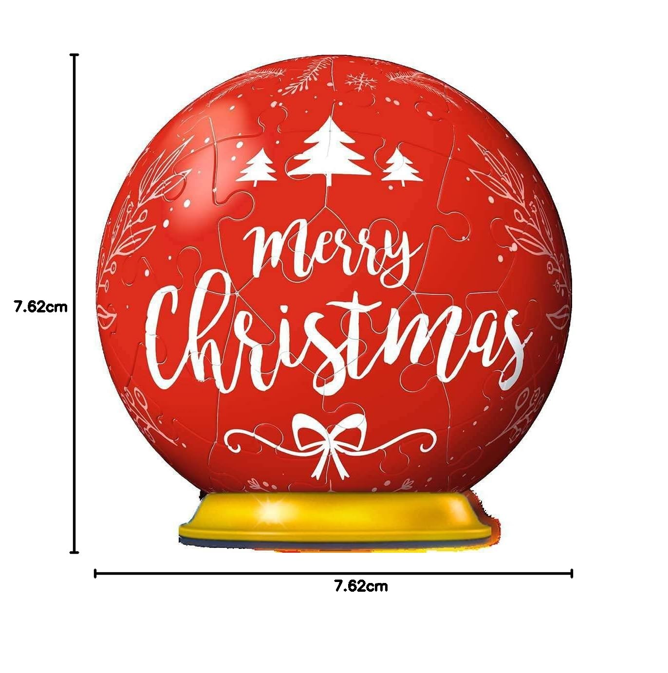 Ravensburger 3D Puzzle-Ball Weihnachtskugel Merry Christmas 11268 – 54 Teile – für Weihnachtsfans ab 6 Jahren: Erlebe Puzzeln in der 3. Dimension!