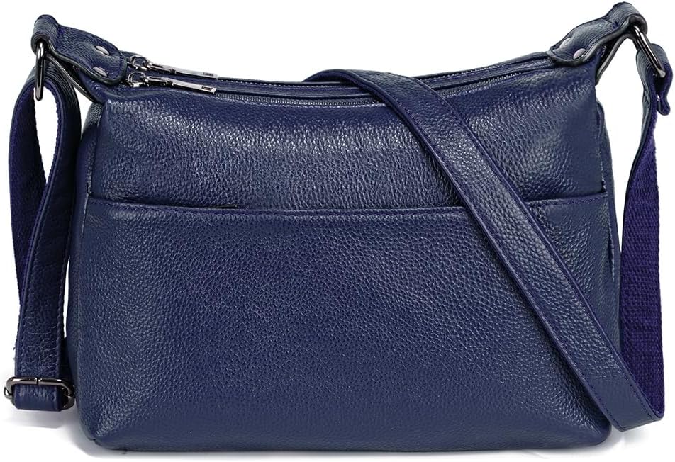 Premium Leather Cross Body Purse for Travel, Multi Pocket Shoulder Bag For Women, Lightweight Pocketbook
