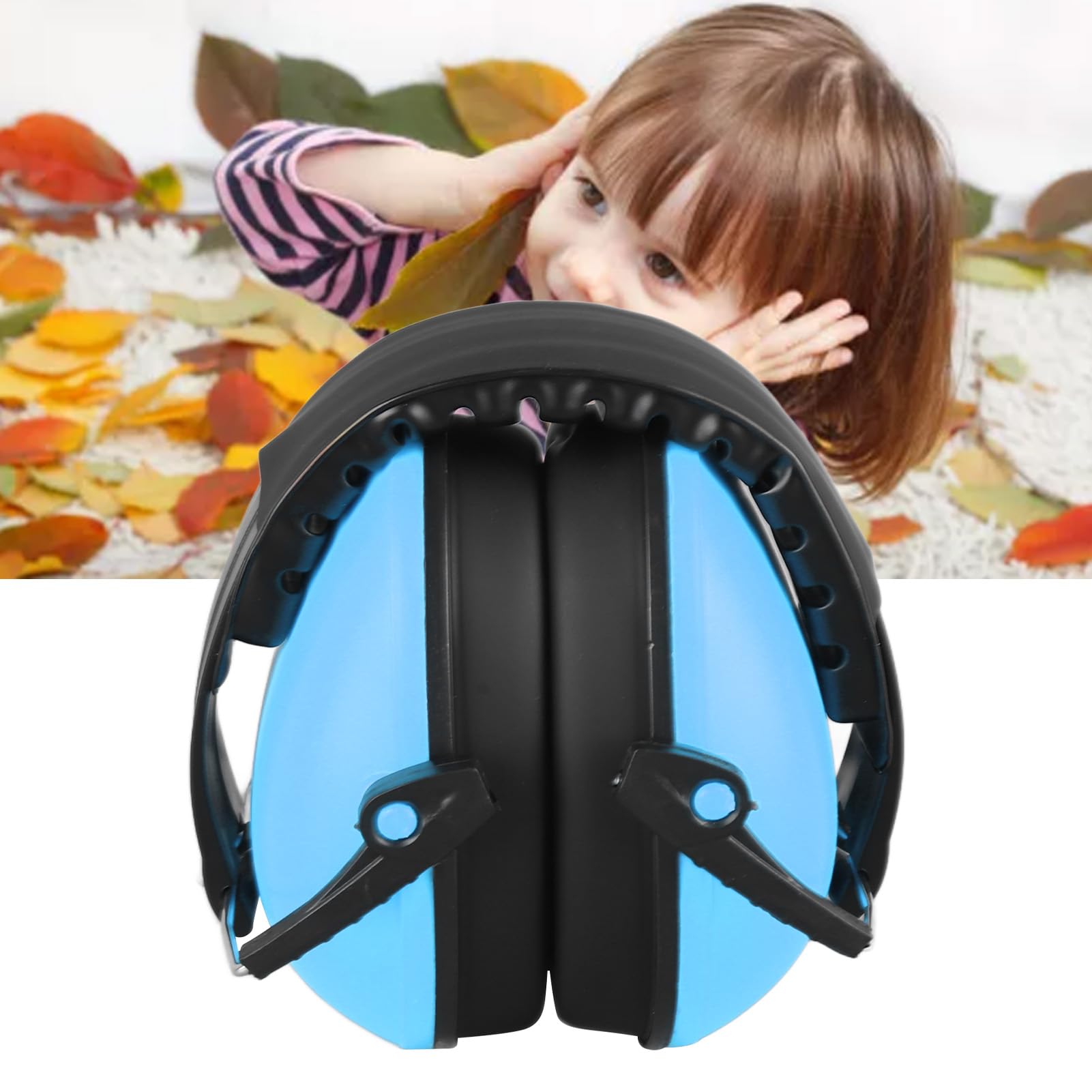 ZIZEV Children Safety Earmuffs, Soundproof Earmuffs Protective Odorless Environmentally Friendly with Cloth Bag for Study (Sky Blue)