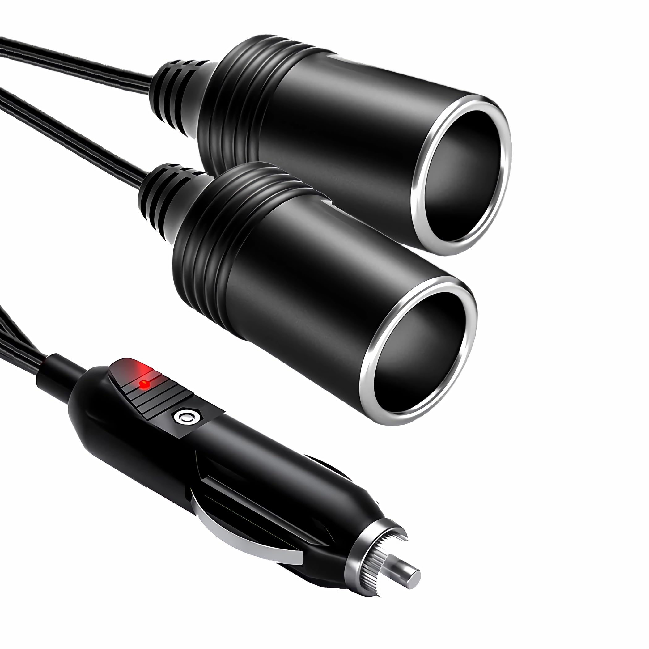 EBTOOLS Presa Accendisigari 12-24V, Adattatore Per Accendisigari Auto Moto, Nero, ABS Metallo, Moderno - Foto 12