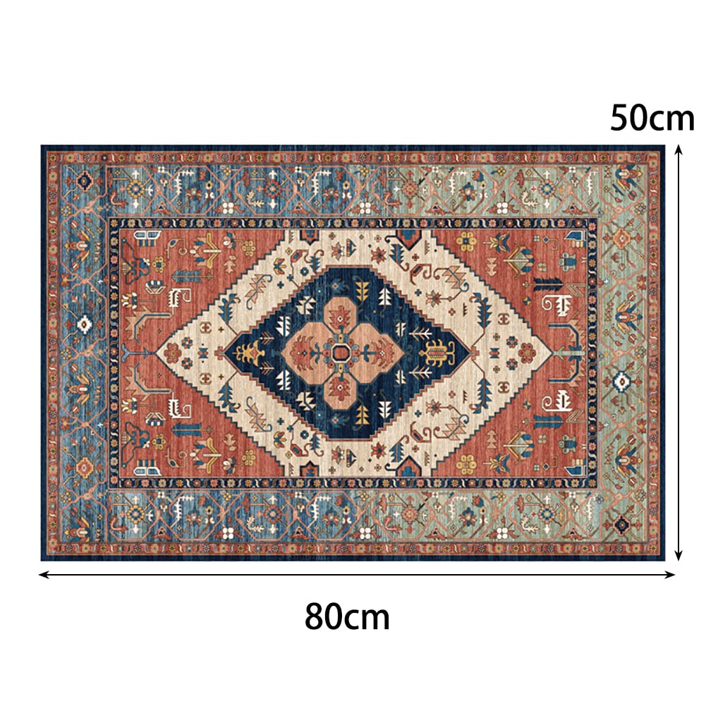 Fussmatte Waschbar Rutschfest – 50 X 80 Cm, Vintage Design Für Küche, Schlafzimmer, Ecke