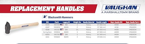 Miniatura 14 de VAUGHAN Martillo de ingeniería de doble cara, fabricado en los Estados Unidos, resistente a la corrosión, 3 libras, SDF48, VN17430