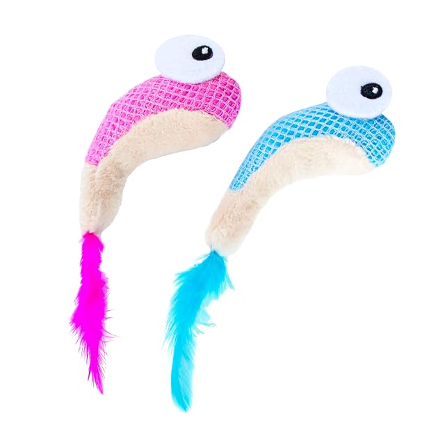 Petstages Dental Shrimpies - Juguete con Hierba gatera para la Salud Dental - para Gatos - Multicolor