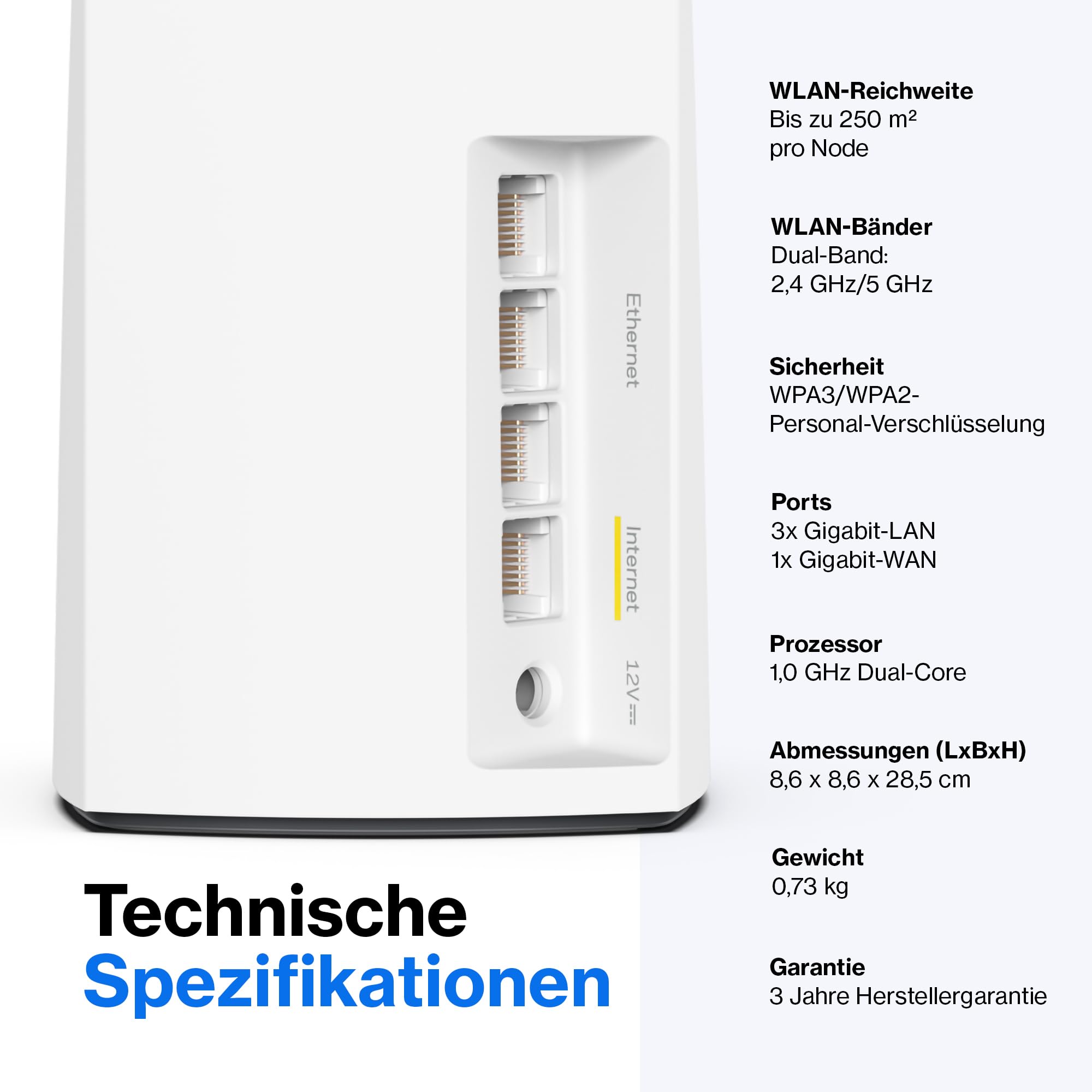 Linksys Atlas Pro 6 Velop Dual-Band-Mesh-WiFi 6-System (AX5400) WLAN-Router mit bis zu 750 m² Funkabdeckung – Bild 6