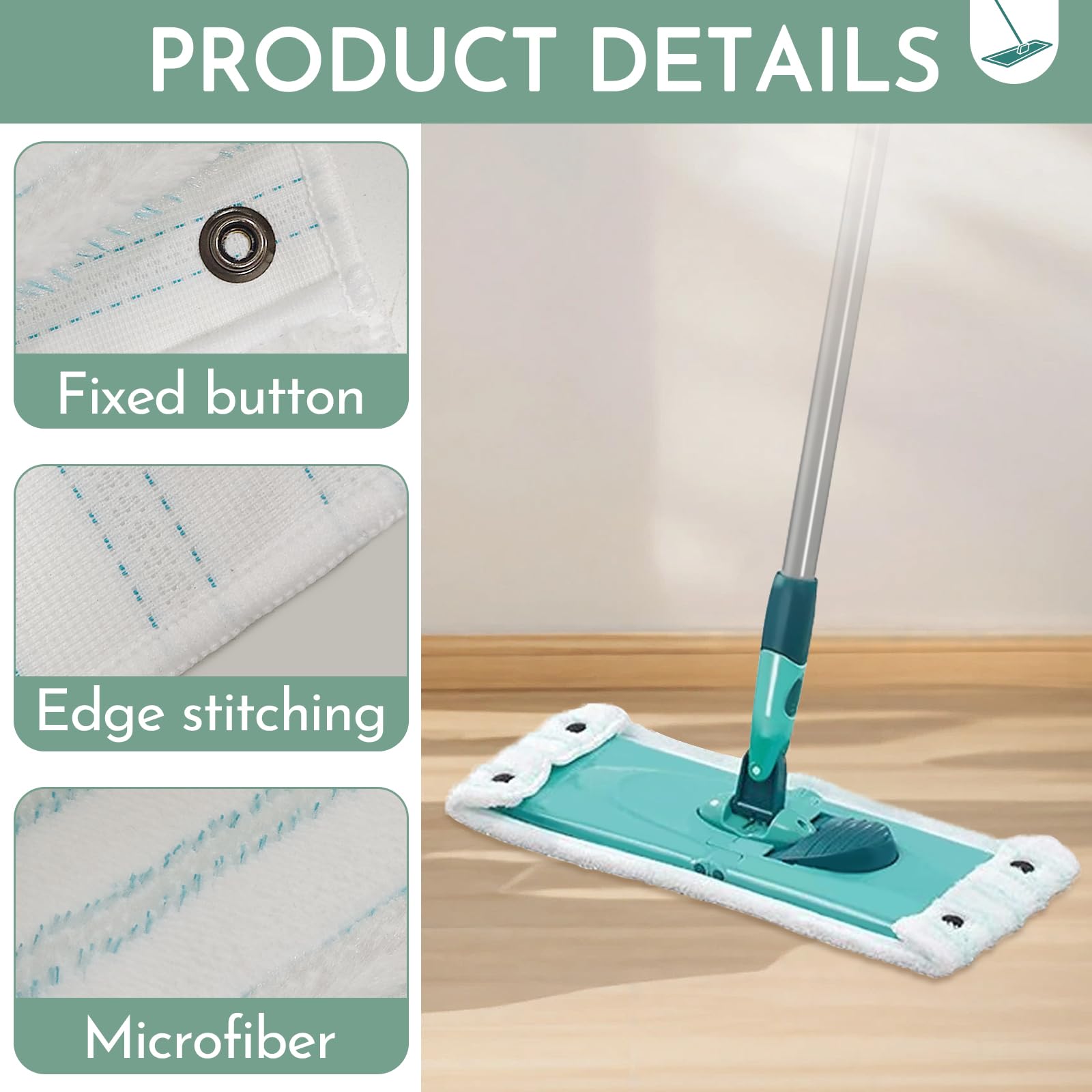 Mauepersu 3 Housses Microfibre De Rechange Pour Leifheit Clean Twist M Micro Duo – Lavables, Ultra Absorbantes Et Anti-Saleté