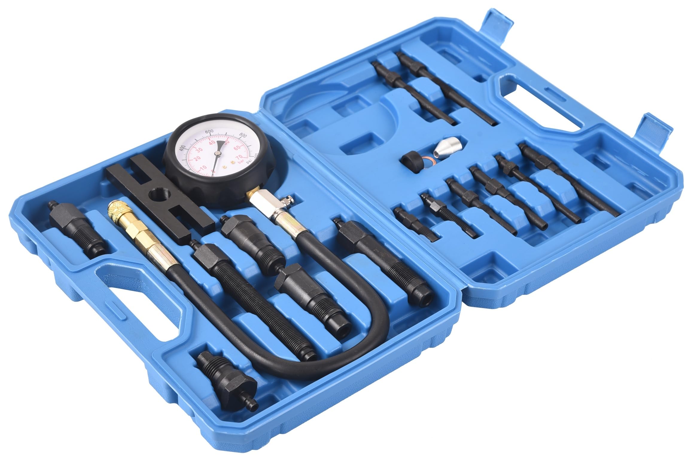 DHA Diesel Motor Comprobador de Compresión Medidor de Compresión Medidor de Presión de Compresión Schreiber Messgerät Diesel Motores Druckmanómetro Compresión Messgerat Compression Tester-satz 1000PSI