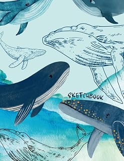 Sketchbook: Patterns whale Cover, Blank Dot Gird Patterns for Sketching, Drawing, Whiting, Journaling & Doodling (8.5 x 11) inches, 120 pages)