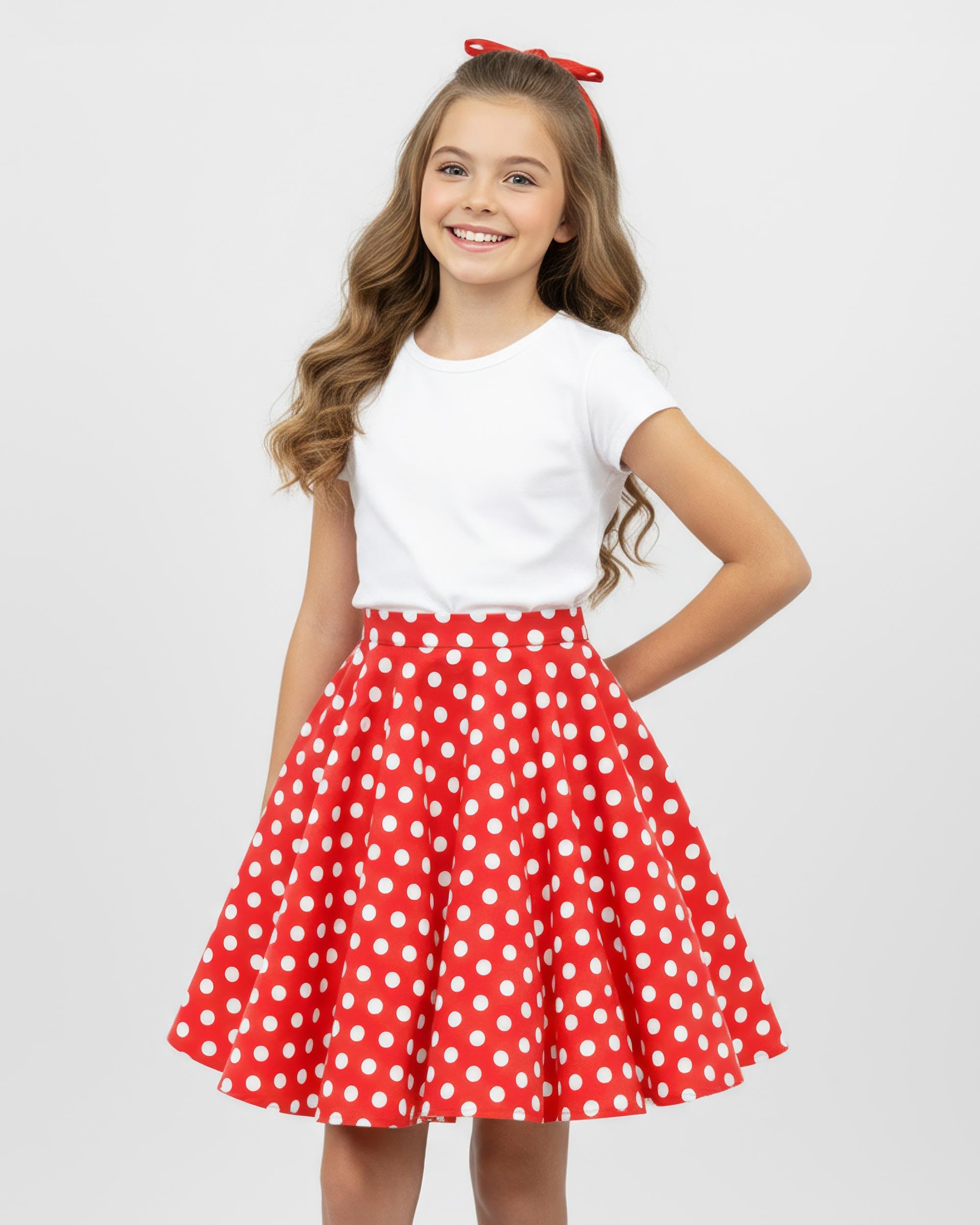 BlackButterfly Enfants Vintage Rockabilly Cercle Complet Années 1950 Jupe de Fille