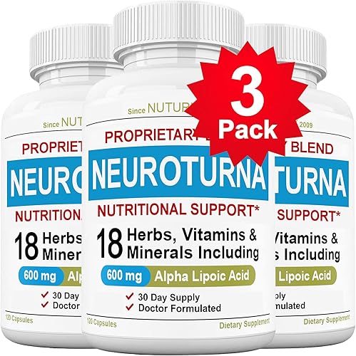 Suplemento de soporte para neuropatía  Soporte para nervios con dosis diaria de ácido alfa lipoico de 600 mg  Neuropatía periférica  Pies manos