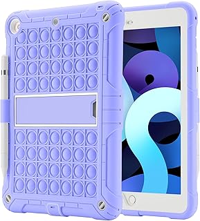 XZC Case for iPad 6th Generation/5th Generation (9.7 inch 2018/2017 Model)/iPad Air 2 Case/iPad Air Case 1st Generation/iPad Pro 9.7 Case Shockproof Cover with Pencil Holder and Strap (Purple)