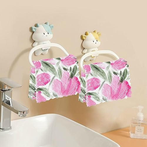 Miniatura 6 de Bright Spring Flowers Microfiber Hand Towels Rags Hawaiian Tea Towels Kitchen Terry Towels Handmade Kitchen Towels