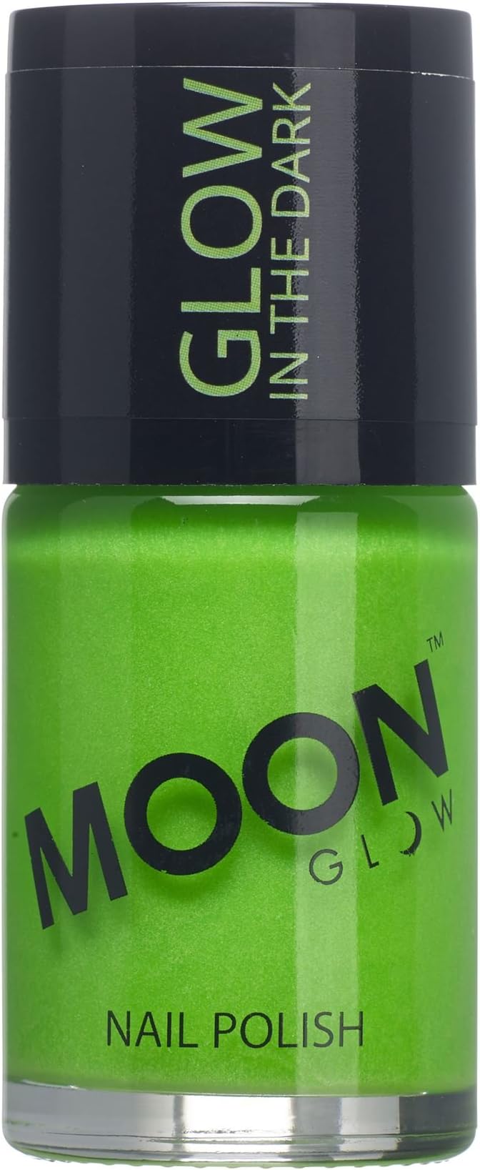Moon Glow - Glow in the Dark Nail Polish - 10ml - Green - Phosphorescent Nail Varnish