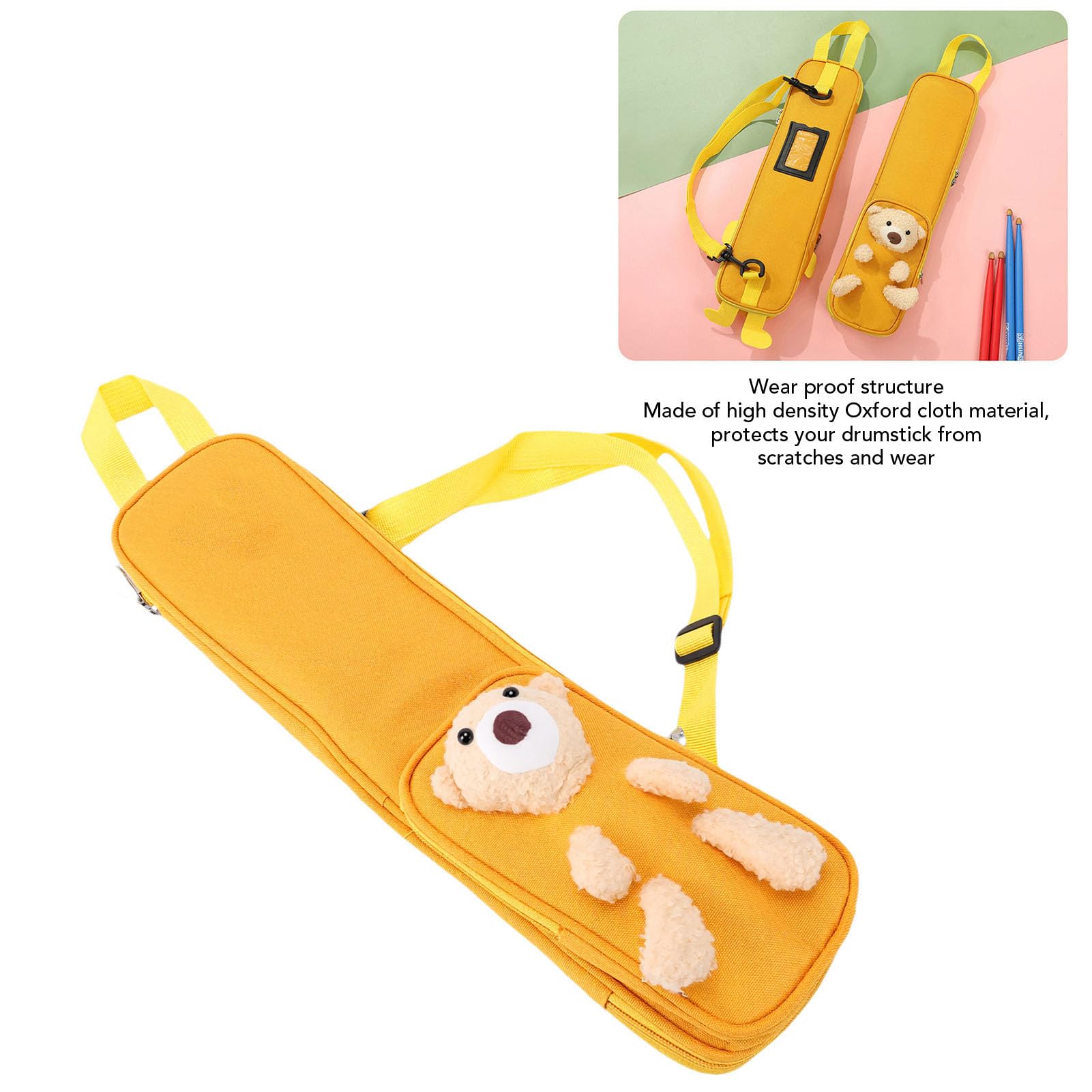 Ejoyous Porta Bacchette per 6 Paia, Motivo Orso in Tessuto Oxford (YELLOW)