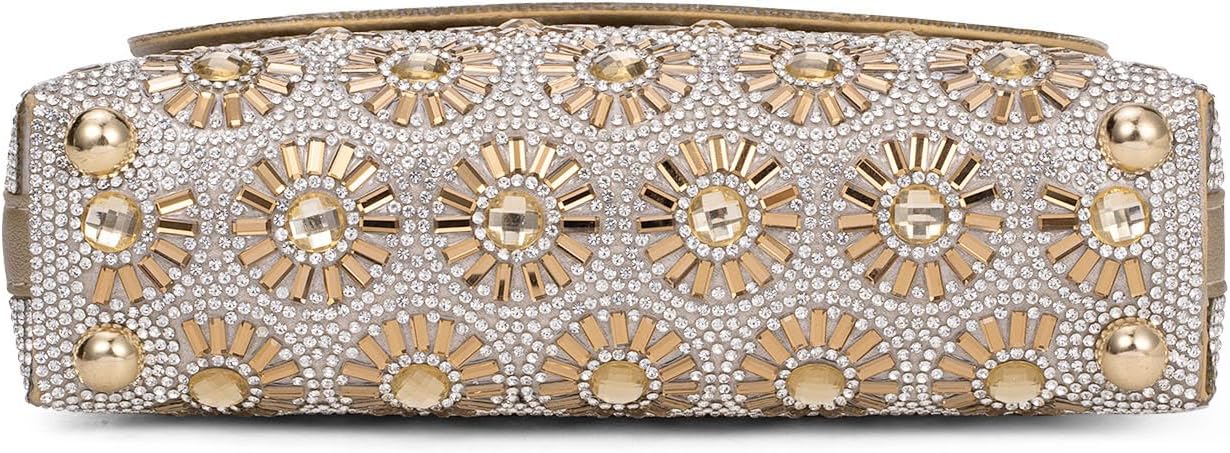 Gets Sparkly Rhinestones Clutch Purses for Women Purses and Handbags for Wedding Party Evening Crossbody Bag with Chain