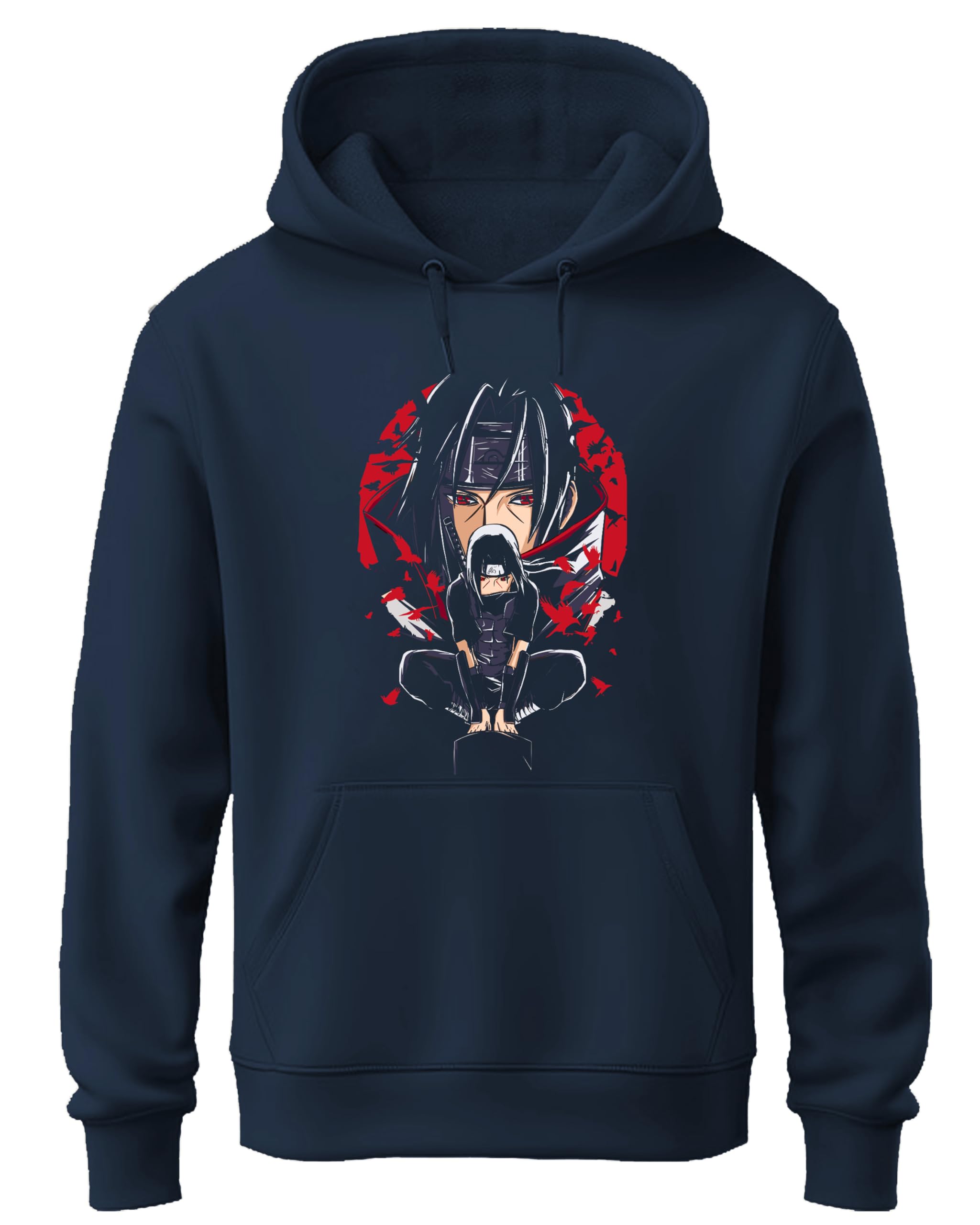 khakey Mens Cotton Hoodies | Cotton Sweatshirt with Hood | Itachi Uchiha Hoodies | Anime Hoodies for Men | P21-picture-28
