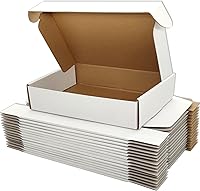 Vista 93 de Cajas de envío negras para pequeñas empresas, paquete de 20 cajas de cartón corrugado de 12 x 8 x 3 pulgadas para envío, embalaje, regalos