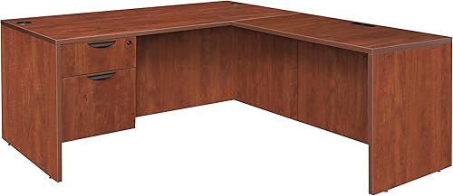 Regency L-Desk with Return Legacy Single Pedestal 60" x 30" Cherry