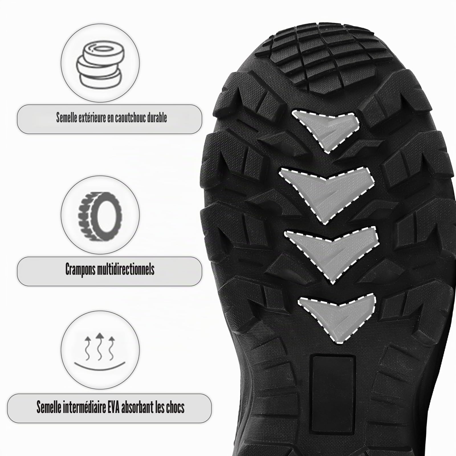 Léger Rangers Bottes Militaire Homme Fermeture Éclair Latérale YKK Durable Chaussure Bottes de Police Bottes de Combat Tactique Respirantes