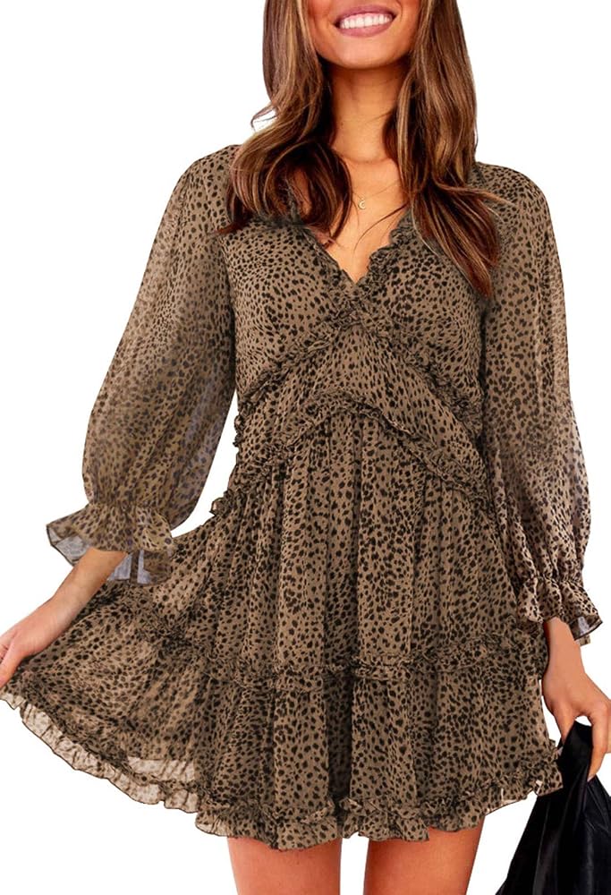 Bdcoco Womens Long Sleeve Floral Print 