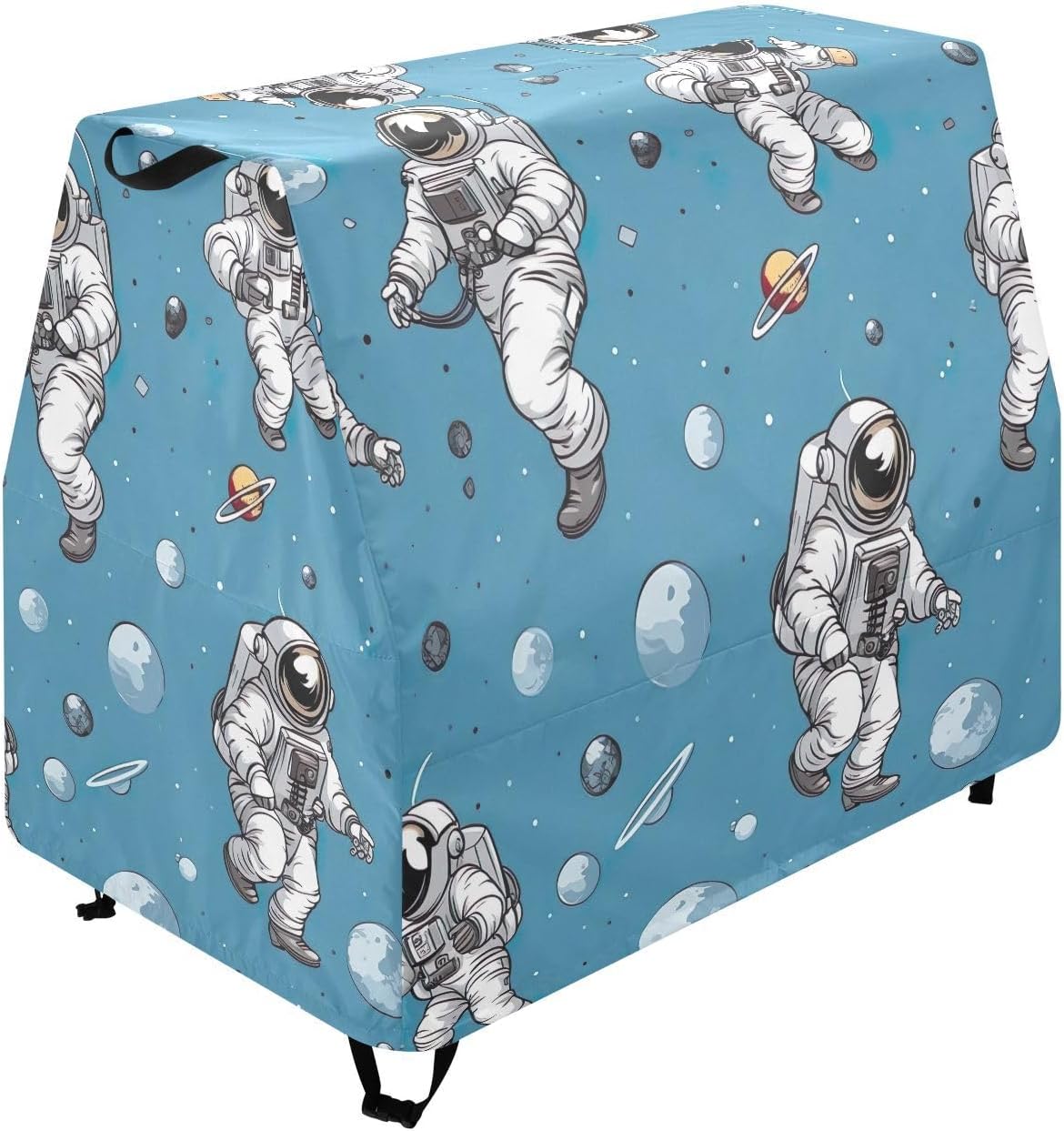 Space Astronauts Cartoon Water Table Cover, Large Kids Water Table Cover Fit Step2 Rain Showers Splash Pond Water Table, Waterproof Dust Proof Anti-UV Outdoor Toys Cover, Cover only
