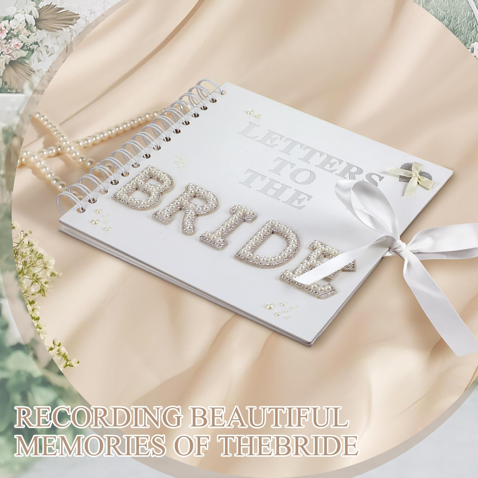 Album Fotografico Fai da Te Matrimonio, 21x21cm Scrapbook Letters to The Bride, Album Fotografico Personalizzabile Scrapbook, Fotolibro Personalizzabile Guest Book per Addio al Nubilato e Nozze