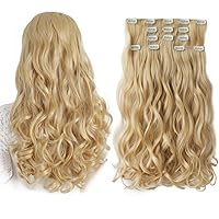 Vista 48 de HSPJHTM Extensiones de cabello castaño rojizo con clip, extensiones de cabello sintético de 22 pulgadas para Halloween, extensiones de cabello