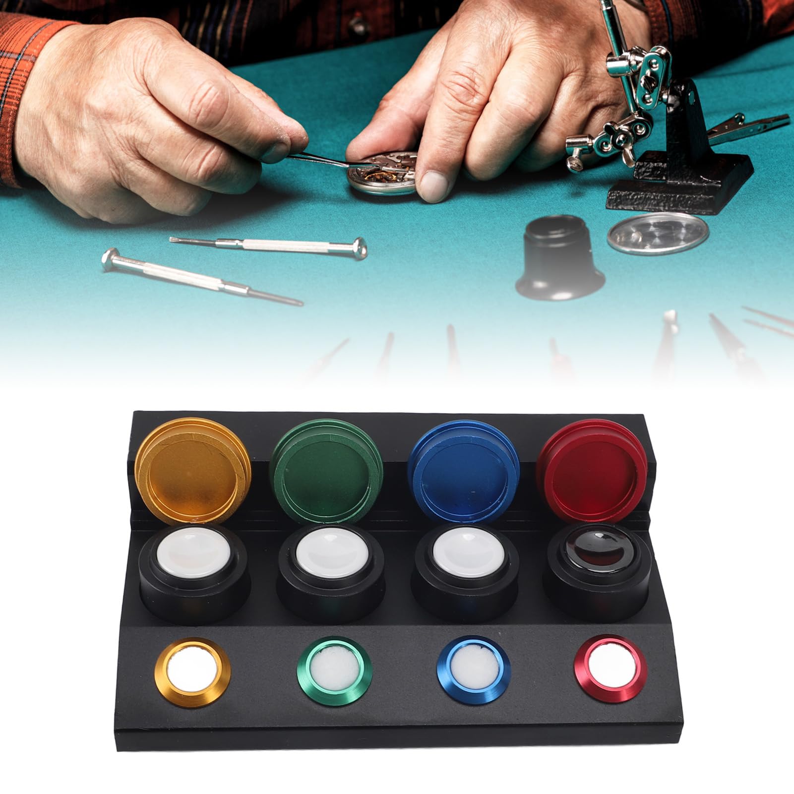 Omabeta Tazas para Platos de Engrasador de Relojes, Recipientes Duraderos