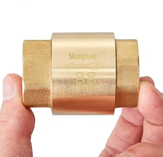 Minimprover Heavy Duty Brass 3/4" NPT Female Backflow Preventer, Check Valve for Repair NPT Thread Brass Float Reinforced