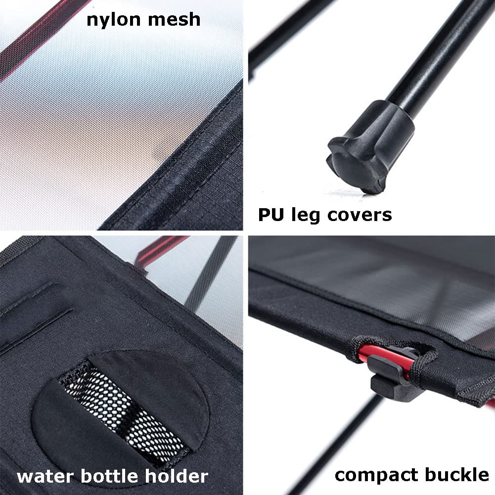 Tentock Tavolo da Picnic Ultraleggero per Esterni, Tavolo Pieghevole da Campeggio in Lega di Alluminio con 2 Portabottiglie per Barbecue Viaggio
