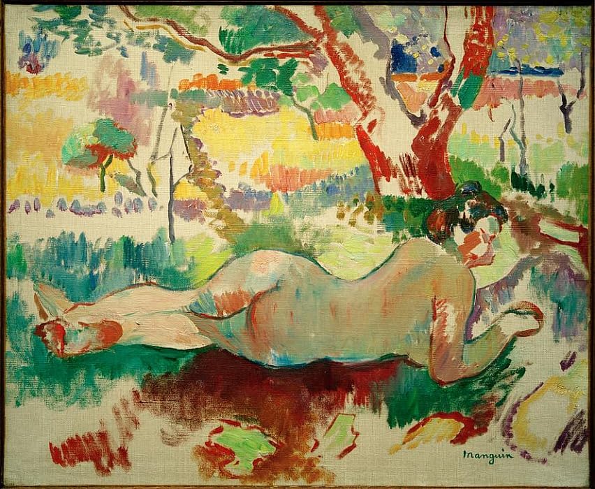 Toile Henri Charles Manguin Sous les arbres impression 60x90cm