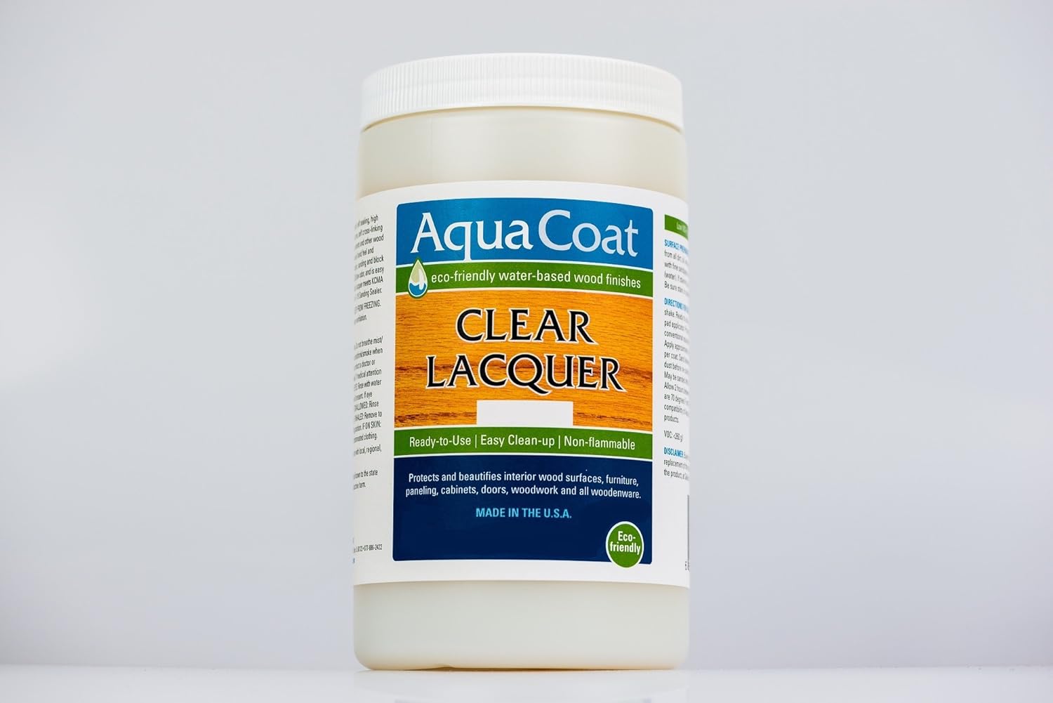 Aqua Coat Clear Lacquer, Case of 4 Gallons (Gloss)