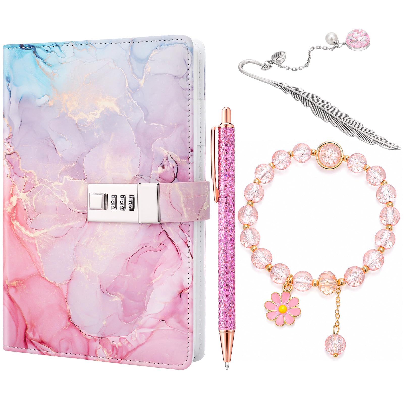 Candcamp UV Leather Secret Diary with Lock for Girls
