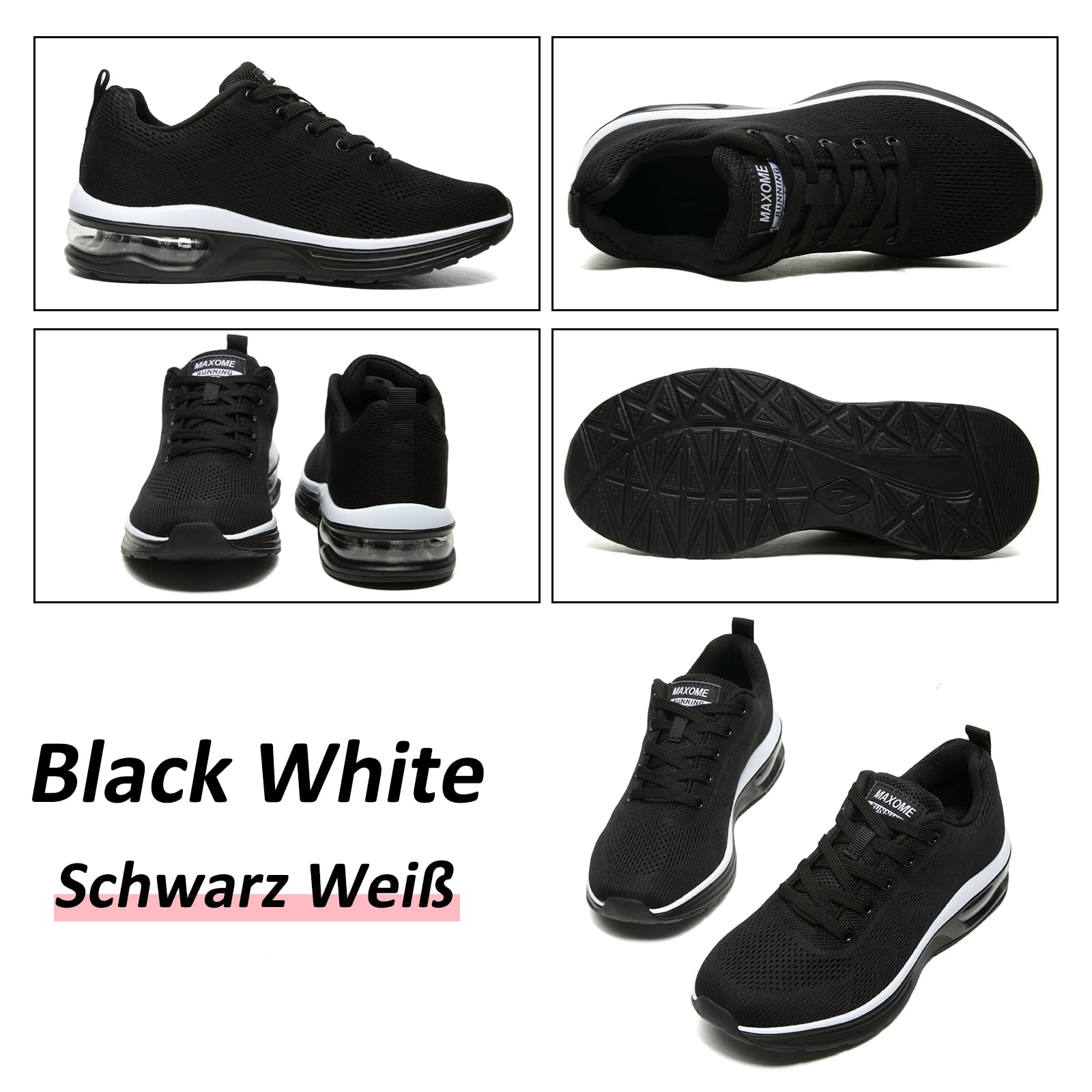 Scarpe Running Donna Sneakers Leggere con Cuscino D’Aria Ammortizzante Scarpe Sportive Traspiranti Antiscivolo per Jogging Camminata E Palestra