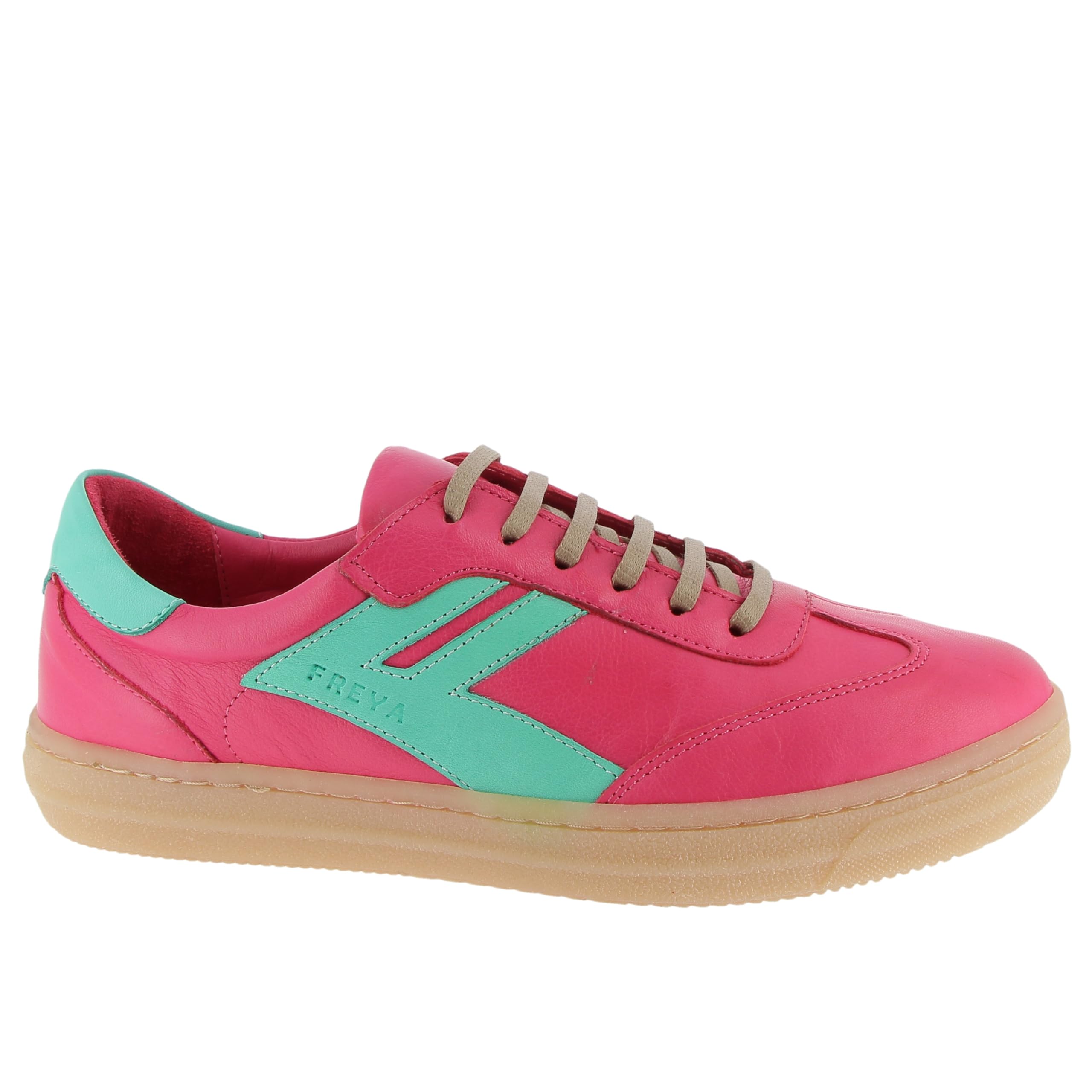 Andrea Conti Women's Damen Low Top Sneaker Freya Basket, Emerald Magenta, 4 UK