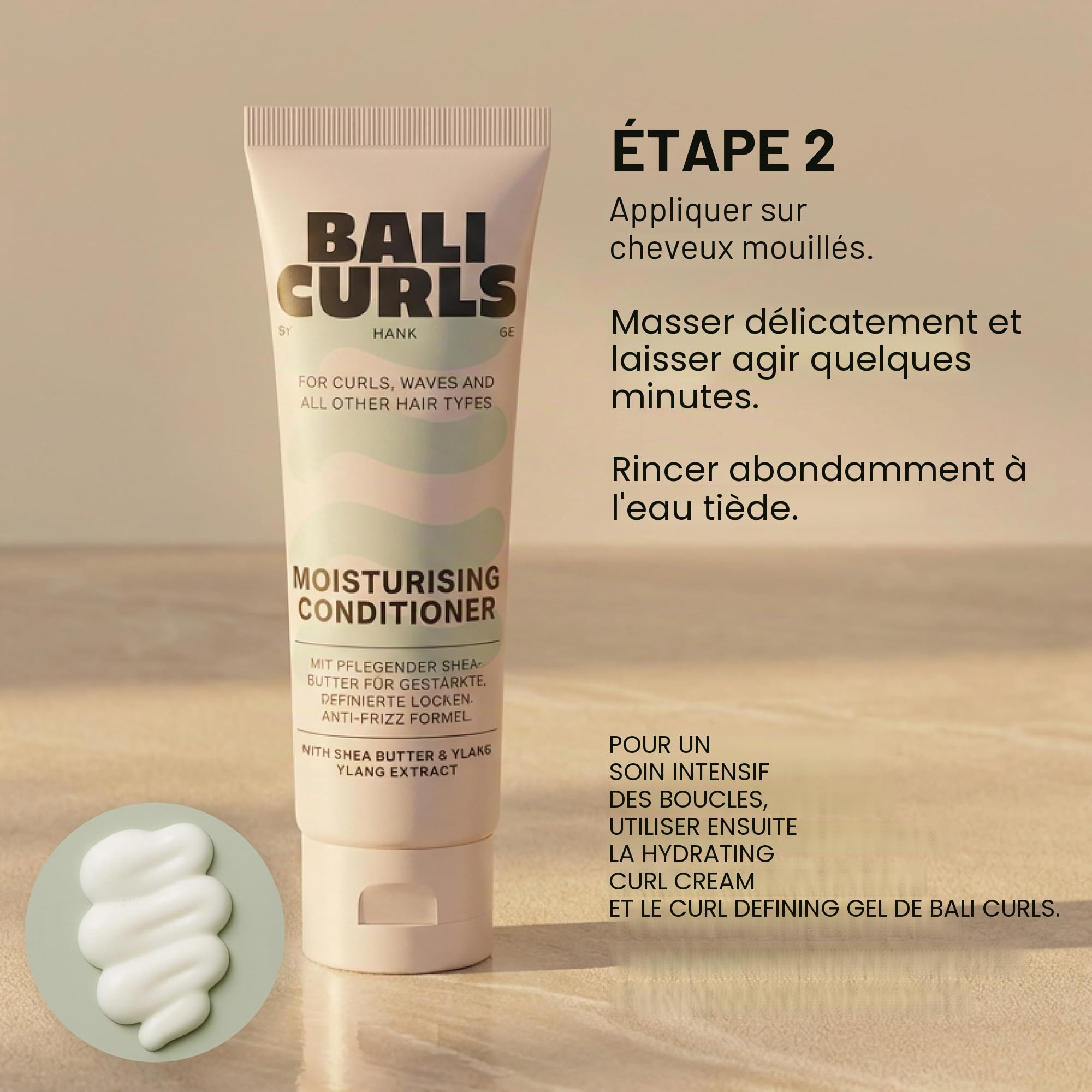 BALI CURLS Curl Travel Kit de 5 – Tailles de voyage pour des boucles définies et saines – Shampoing, après-shampoing, crème curl, gel de finition et mousse – Kit d'entretien compact pour les voyages