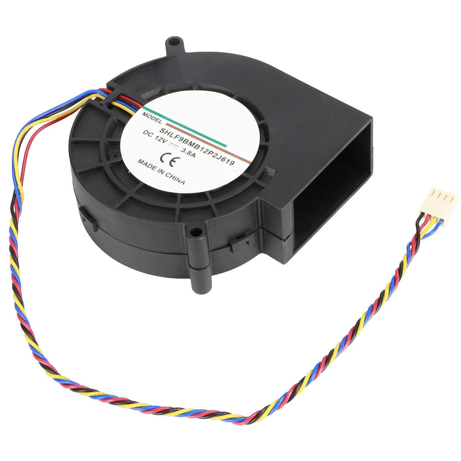 Zerodis 12V 3.8A Centrifugal Blower Fan for BBQ, 190CFM, Double Ball Bearing Blower Electronic Component Fan