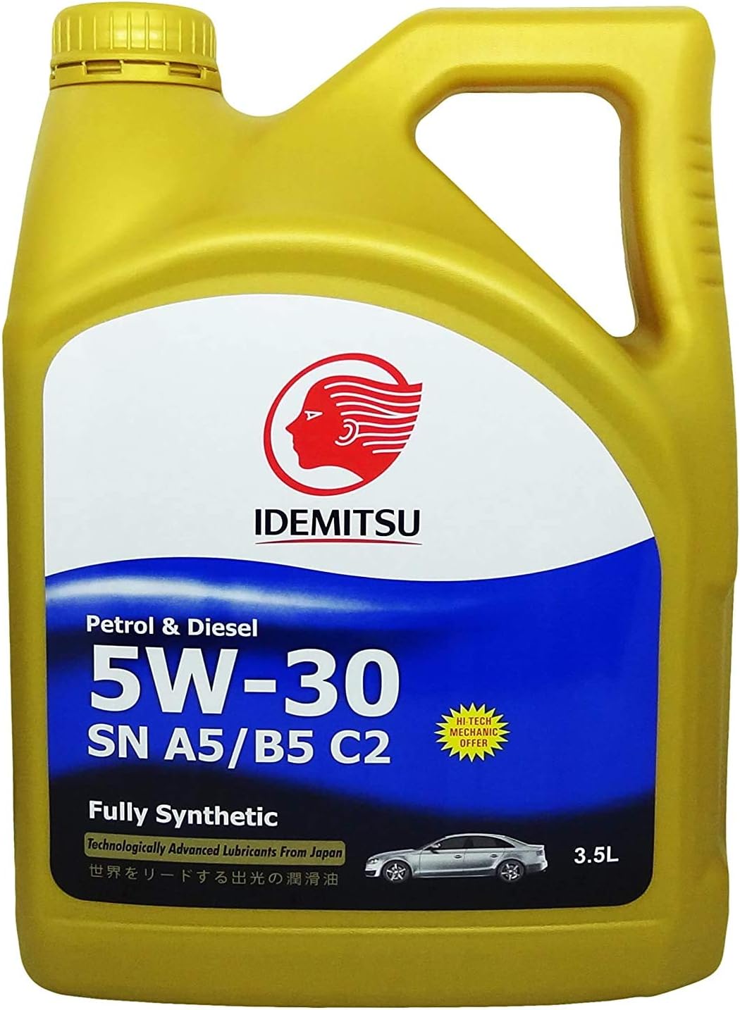 Idemitsu SN A5/B5 C2 5W-30 Fully Synthetic Petrol and Diesel Engine Oil (3.5 L)