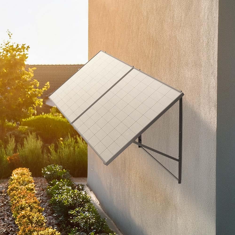TERRE JARDIN - Panneau Solaire 400W (2 pièces 200W) - 38.5V - Kit Complet photovoltaïque Plug and Play - 1.5 kwh par Jour