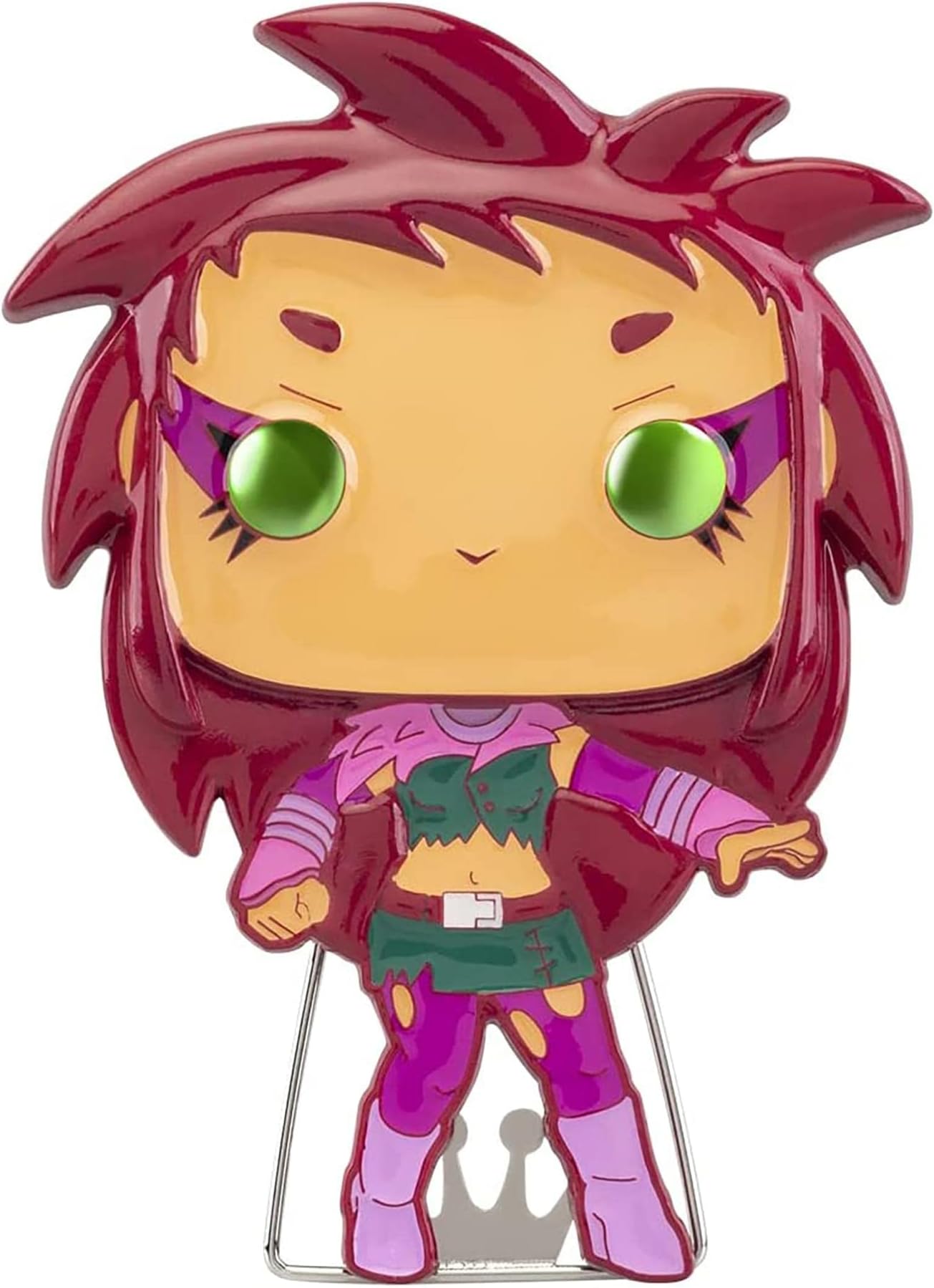 Funko Pop! Large Enamel Pin DC: Teen Titans - Starfire - STARFIRE - Teen Titans Go! Enamel Pins - Cute Collectable Novelty Brooch - for Backpacks & Bags - Gift Idea - TV Fans