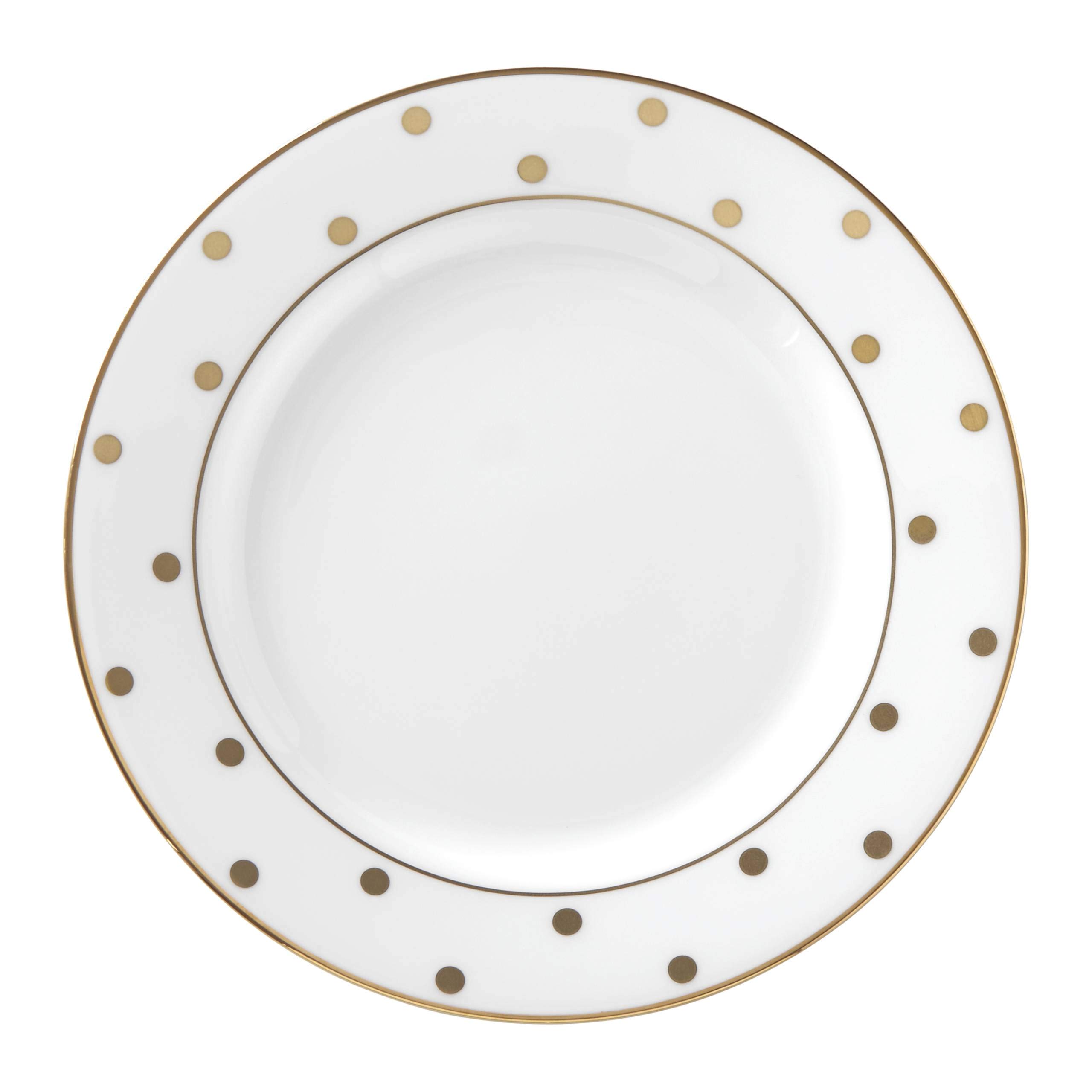 kate spade new york Larabee Road 859589 Assiette à pain dorée en porcelaine de Chine métallique