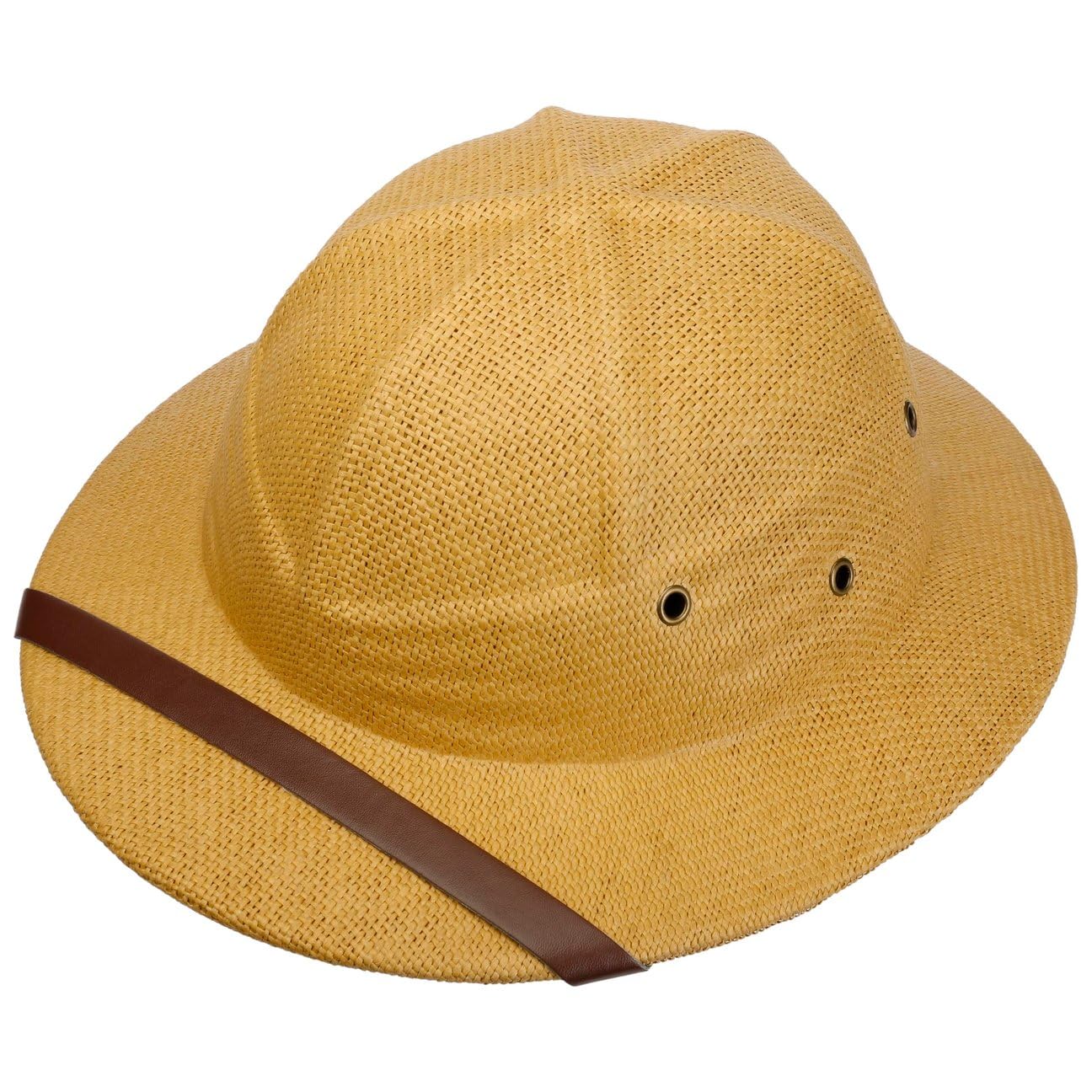 Conner Casco Colonial Bendigo Mujer/Hombre - Sombrero de Paja Verano con Banda Piel Primavera/Verano