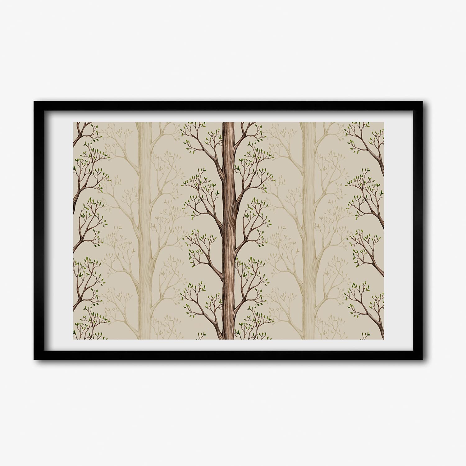 Affiche arbres avec cadre en bois moderne 60x40 Tulup - 6