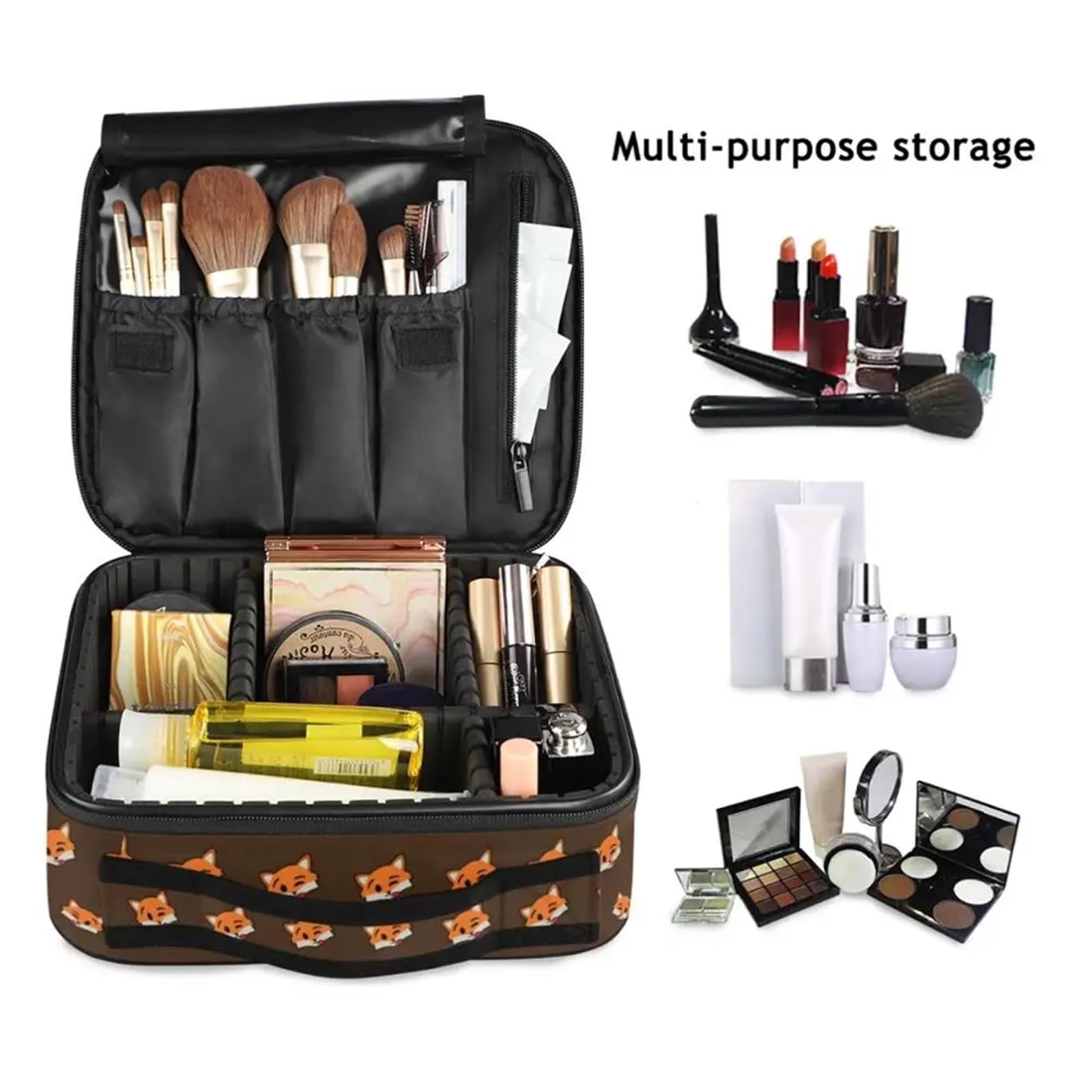 Kosmetiktasche Frauen Kosmetik Professionelle Schönheit Pinsel Make-Up Tasche Fall Wasserdicht Organizer Lagerung Taschen Reise Koffer für Reise Make-up Aufbewahrung Schminktasche(03)