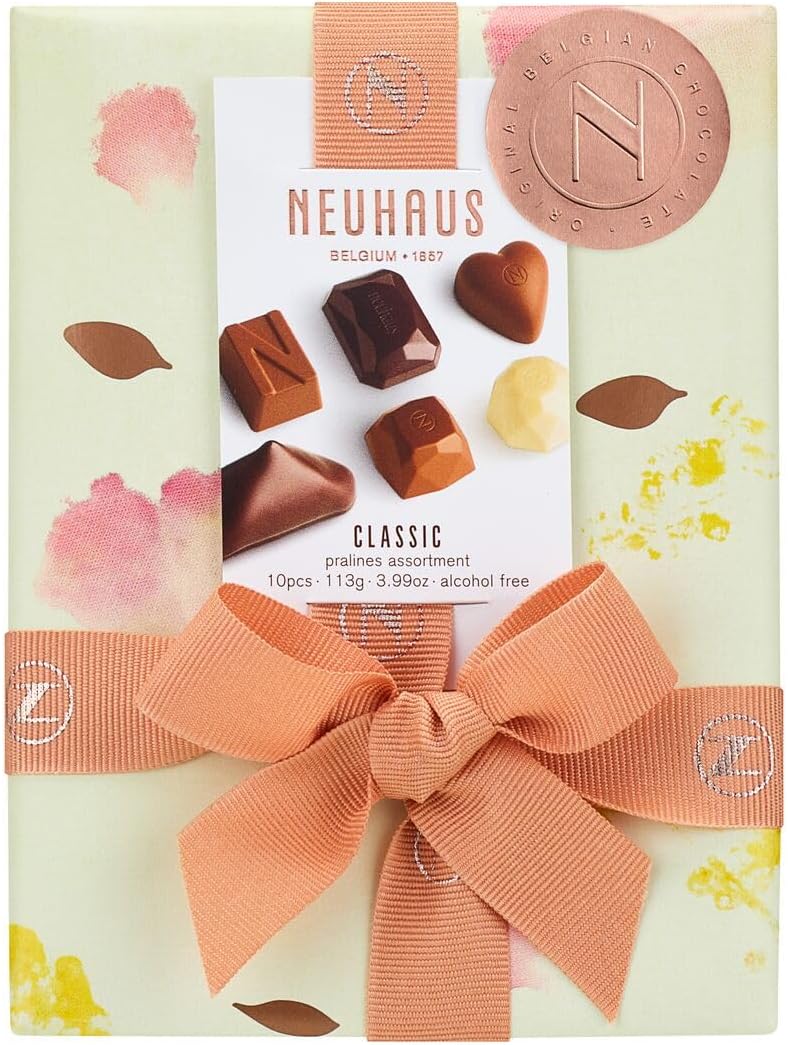 Neuhaus Belgian Chocolate Spring Ballotin 1/4 lb Assorted Chocolates - 10 Pieces Assorted Milk, White & Dark Chocolate – Easter Gift – Gourmet Chocolate Gift