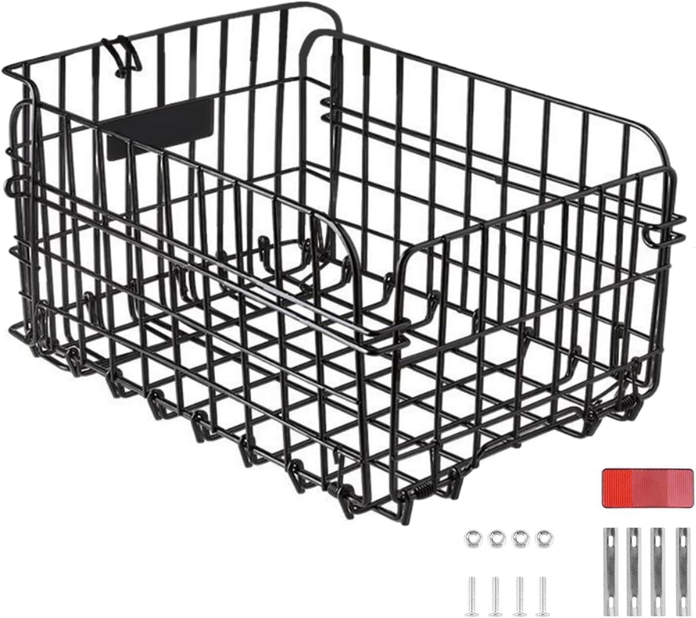 リアバイクラックバスケット - 折りたたみ式リアバイクラック バスケット付き - サイクリングアクセサリー ラージストレージオーガナ