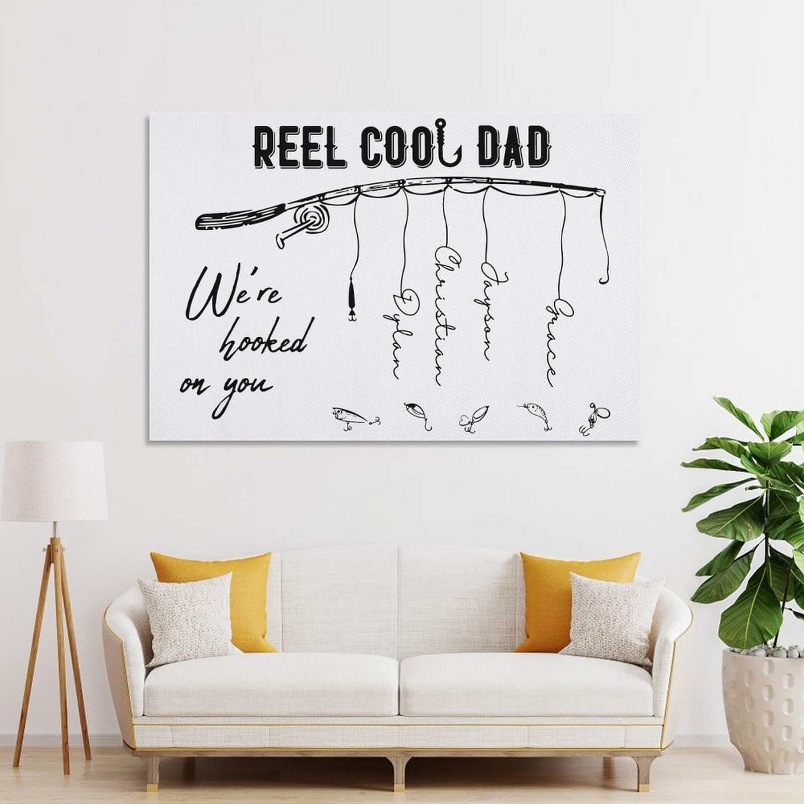 Junmoney Unframe-Style-17 Real Cool Dad Decorative Wall Artwork 20X30inch(50X75cm), For Home Lounge, Bedroom Or Reading Nook, Modern Wall Decor For Cosy Interiors