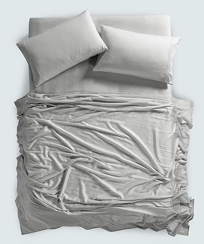 Miniatura 2 de ELINEN Juego de sábanas 100 % Tencel, sábanas de 4 piezas con bolsillos profundos de hasta 18 pulgadas, lujosamente refrescantes, súper suaves y